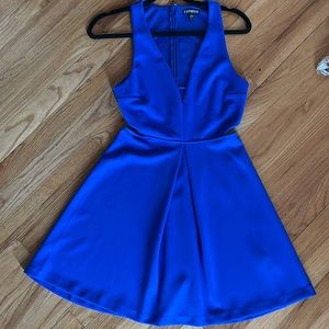 Express Plunge Neckline dress with side cut outs